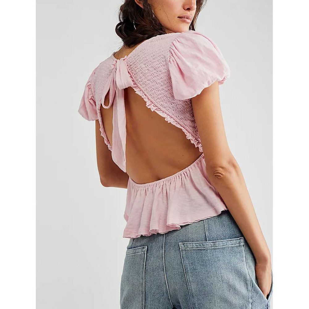 🎉LAST CHANCE🎉 FREE PEOPLE Charlotte Top / Sugar Spoonful - Picture 5 of 9